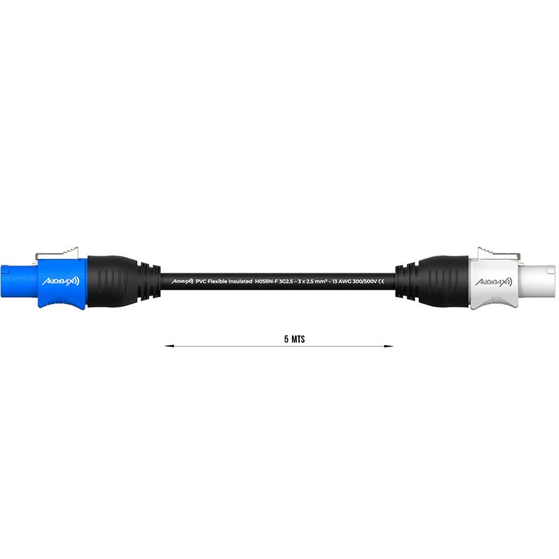 Audibax PWC500-25 - Cable Alargador PowerCON de 5 Metros