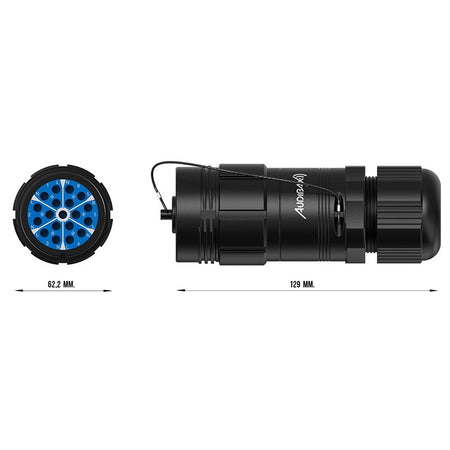 Audibax SCP-F-19P - Conector Socapex 19 Pin Hembra Aéreo