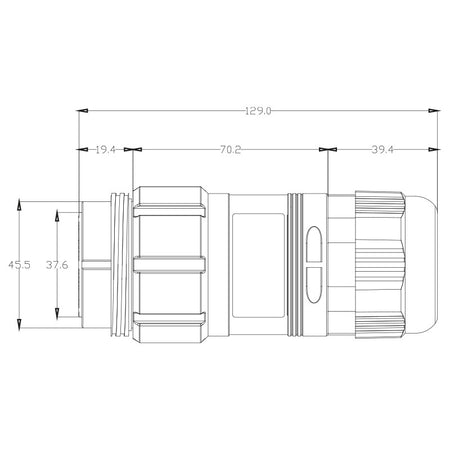 Audibax SCP-F-19P - Conector Socapex 19 Pin Hembra Aéreo