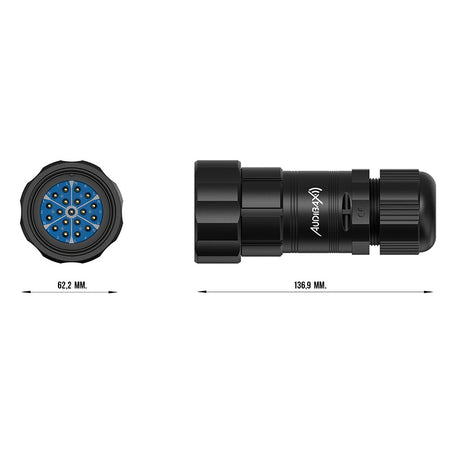 Audibax SCP-M-19P - Conector Socapex 19 Pines Macho Aéreo