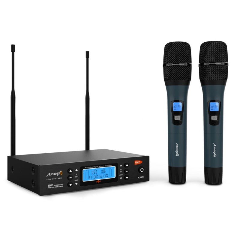 Audibax Sidney U310 - Doble Micro mano UHF con Frecuencia seleccionable - Tempo Shop