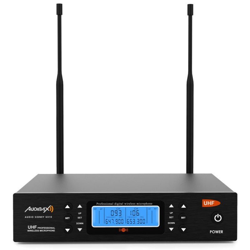 Audibax Sidney U310 - Doble Micro mano UHF con Frecuencia seleccionable - Tempo Shop