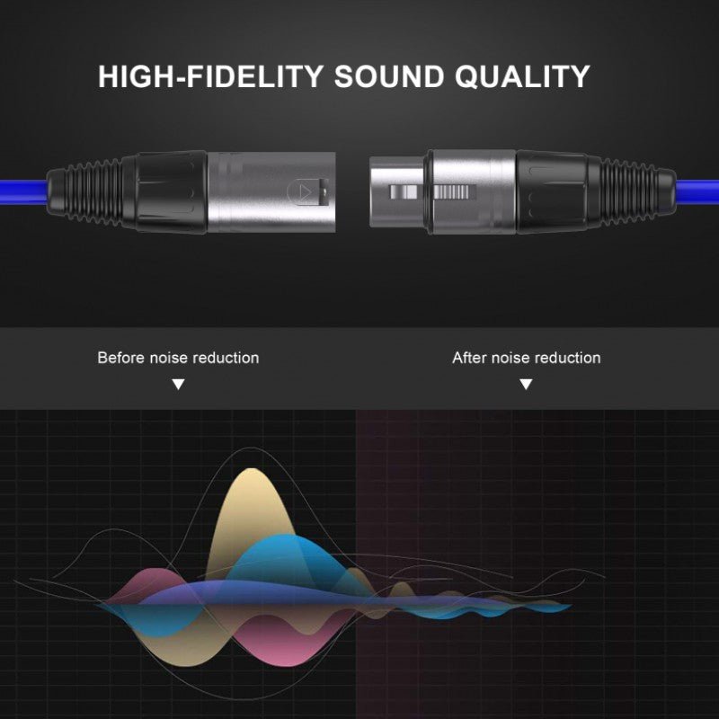 Audibax Silver 10101128 - Cable XLR Macho - XLR Hembra 6m Azul - Tempo Shop