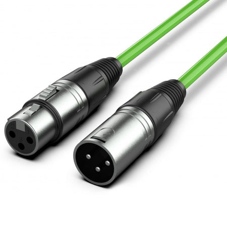 Audibax Silver 10101163 - Cable XLR Macho - XLR Hembra 10m Verde - Tempo Shop