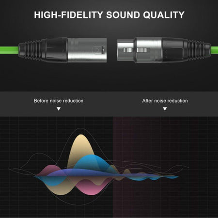 Audibax Silver 10101163 - Cable XLR Macho - XLR Hembra 10m Verde - Tempo Shop
