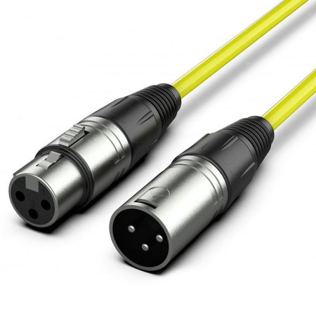 Audibax Silver 10101164 - Cable XLR Macho - XLR Hembra 10m Amarillo - Tempo Shop
