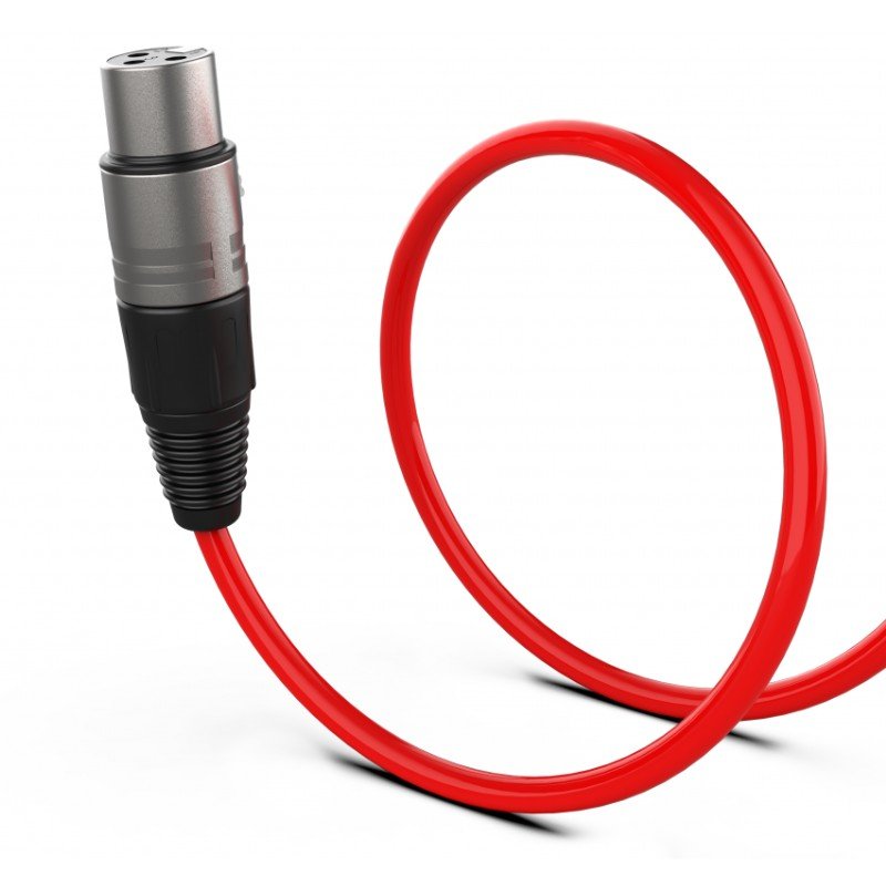 Audibax Silver 10101165 - Cable XLR Macho - XLR Hembra 10m Rojo - Tempo Shop
