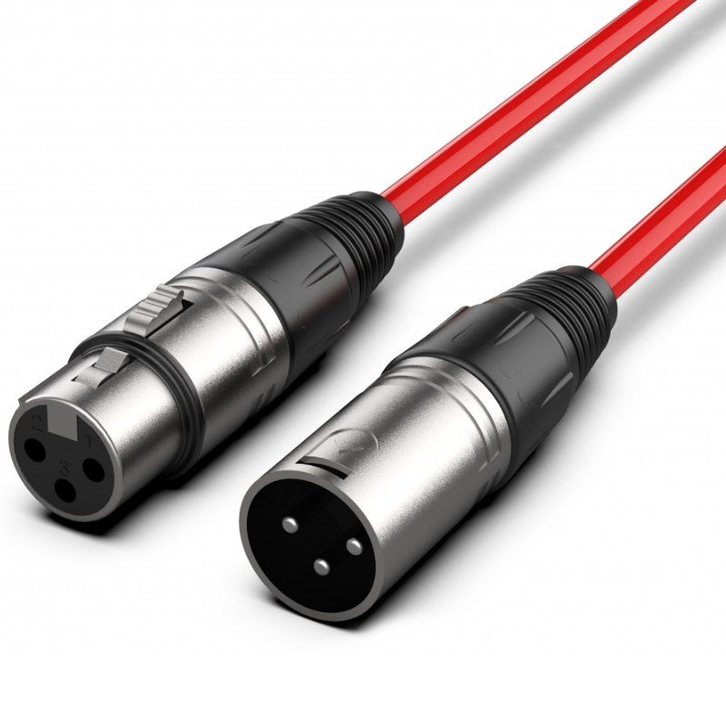 Audibax Silver 10101165 - Cable XLR Macho - XLR Hembra 10m Rojo - Tempo Shop