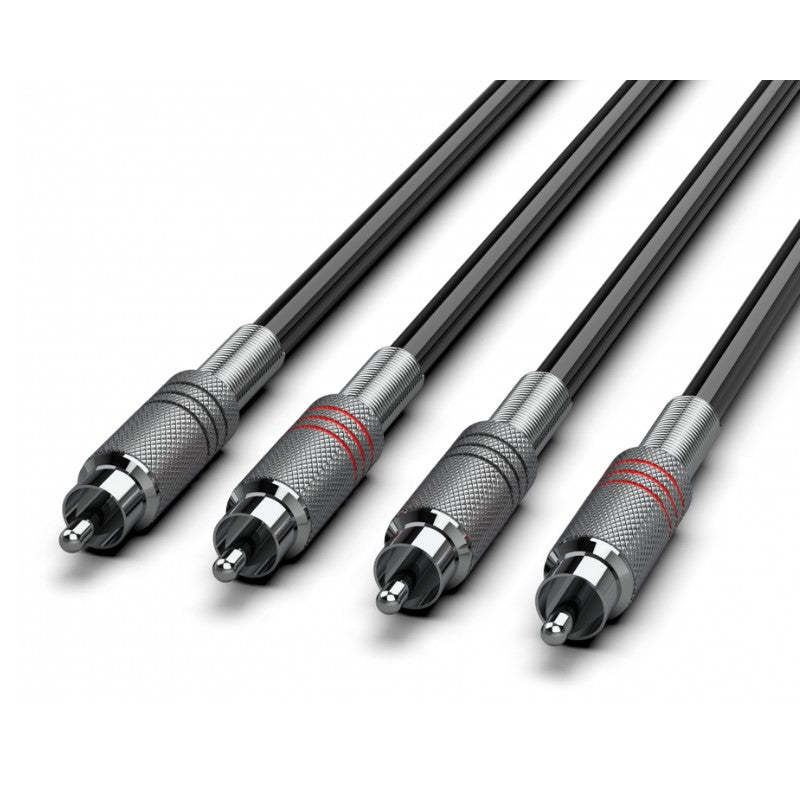 Audibax Silver 10101691 - Cable 2 RCA a 2 RCA Stereo 6m Negro - Tempo Shop