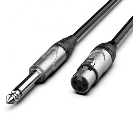 Audibax Silver 10101695 - Cable XLR Hembra a Jack Mono 3m Negro - Tempo Shop
