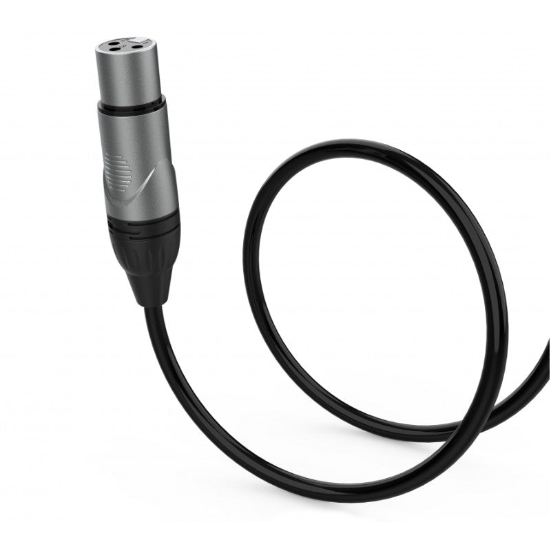 Audibax Silver 10101695 - Cable XLR Hembra a Jack Mono 3m Negro - Tempo Shop