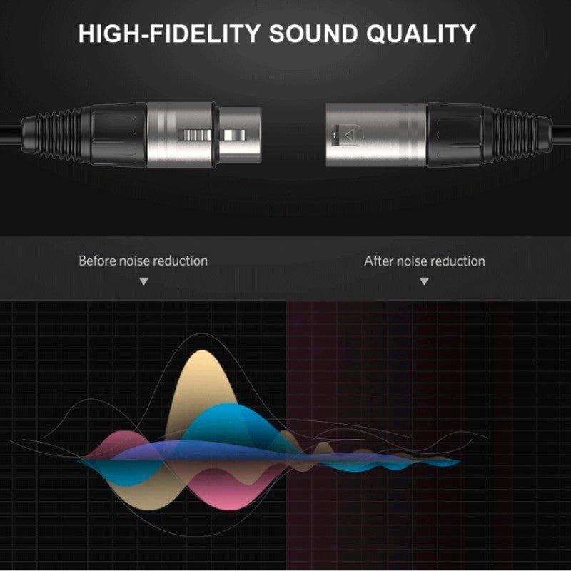 Audibax Silver 10144986 - Cable XLR Macho a XLR Hembra 30cm Negro - Tempo Shop