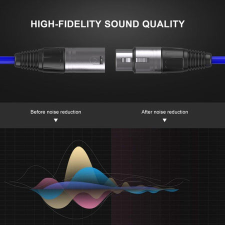 Audibax Silver 10145014 - Cable XLR M - XLR H 3m Azul - Tempo Shop