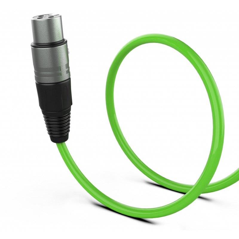 Audibax Silver 10145022 - Cable XLR M - XLR H 15m Verde - Tempo Shop