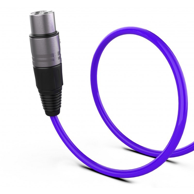 Audibax Silver 10145055 - Cable XLR M - XLR H 6m Morado - Tempo Shop