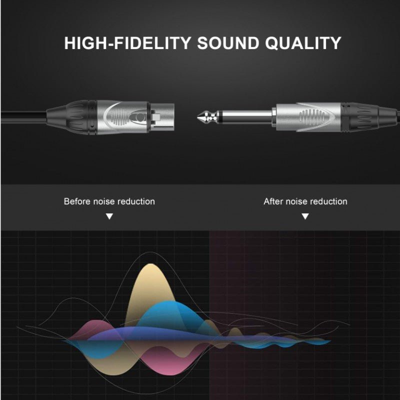 Audibax Silver 10145066 - Cable XLR H a Jack Mono 10m Negro - Tempo Shop