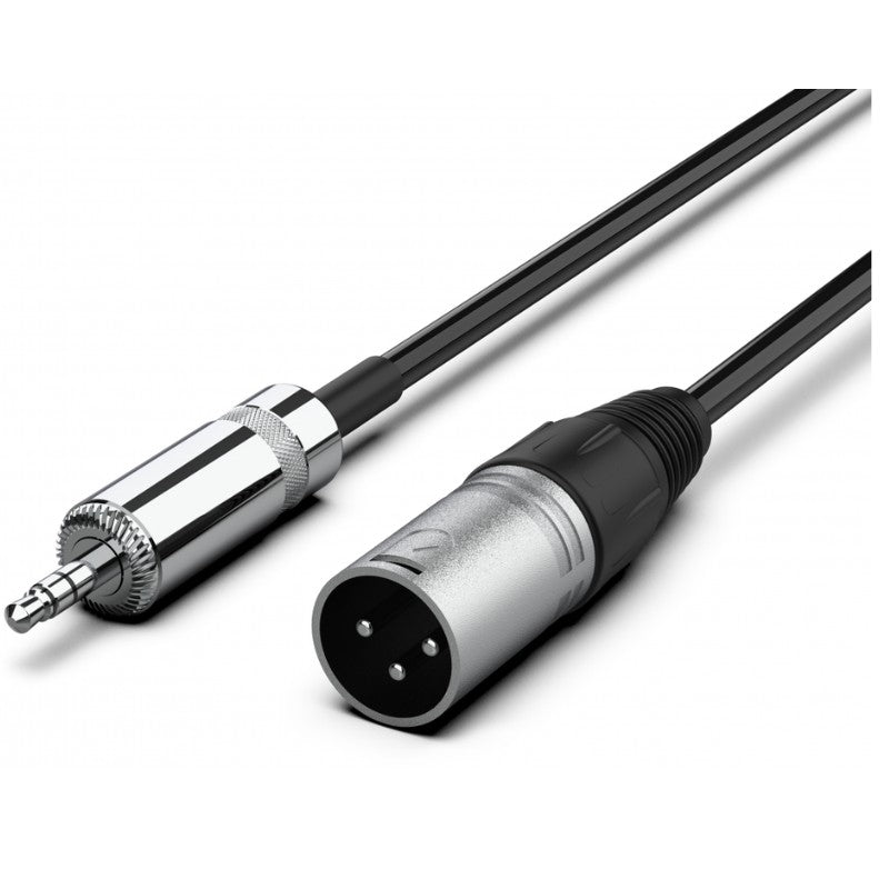 Audibax Silver 10145069 - Cable XLR M Minijack Stereo 3m Negro - Tempo Shop