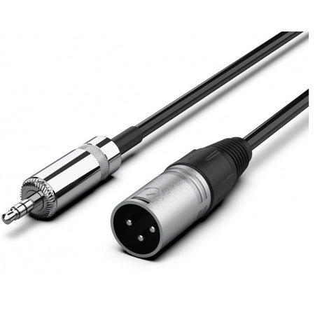 Audibax Silver 10145069 - Cable XLR M Minijack Stereo 3m Negro - Tempo Shop