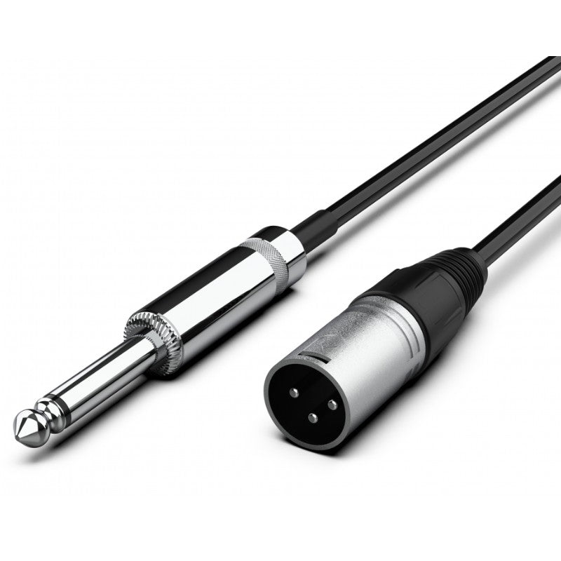 Audibax Silver 10145086 - Cable XLR M - Jack Mono Yong Sheng 15m Negro - Tempo Shop