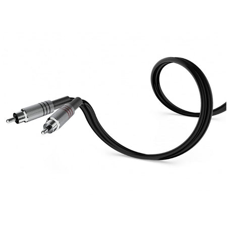 Audibax Silver 10145101 - Cable Premium 2 RCA a 2 RCA St 3m Negro - Tempo Shop