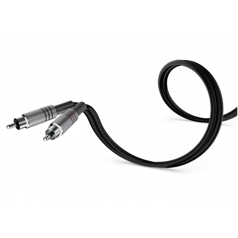 Audibax Silver 10145101 - Cable Premium 2 RCA a 2 RCA St 3m Negro - Tempo Shop