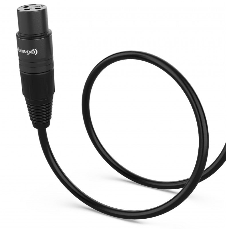 Audibax Silver 10154412 Black - Cable XLR Macho - XLR Hembra 15m Negro - Tempo Shop