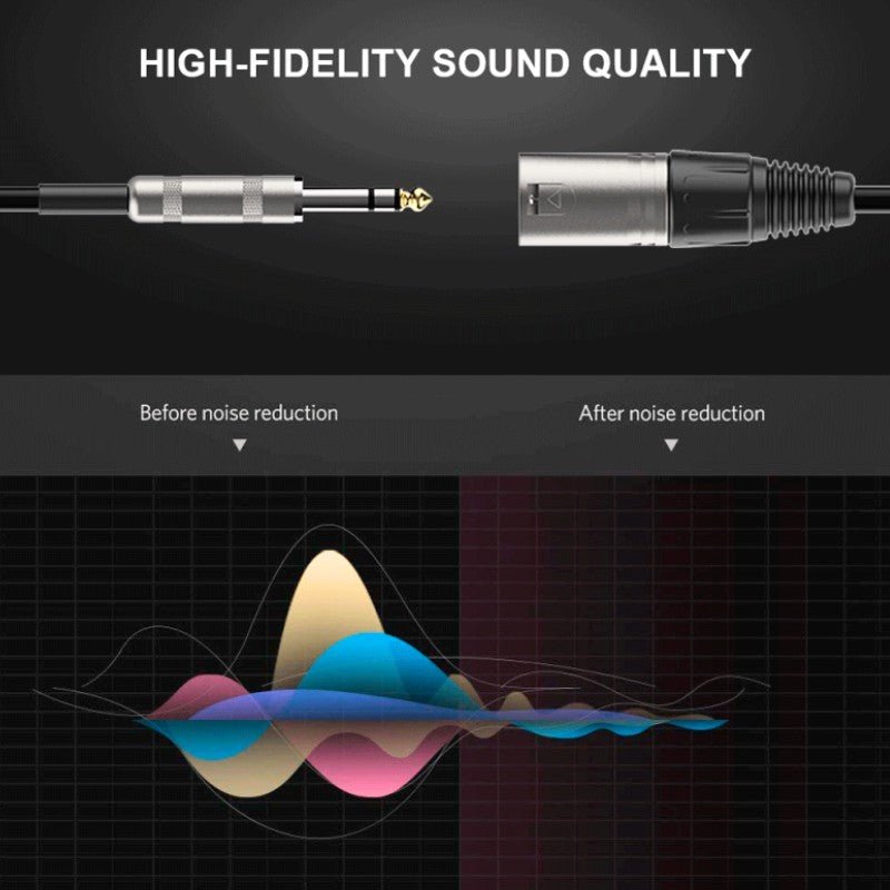 Audibax Silver 10154418 - Cable XLR Macho a Jack Balanceado 10m Negro - Tempo Shop