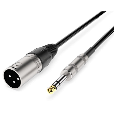 Audibax Silver 10154418 - Cable XLR Macho a Jack Balanceado 10m Negro - Tempo Shop