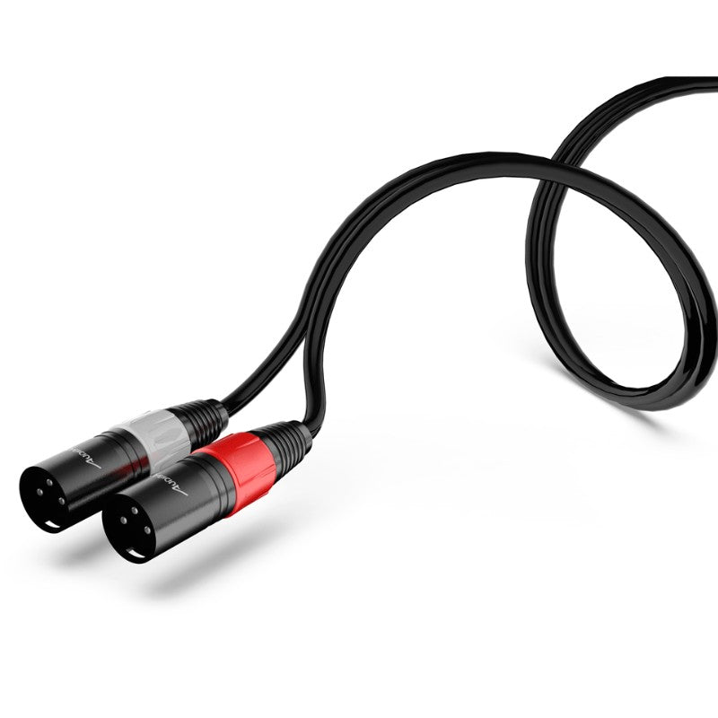 Audibax Silver 10154424 Black - Cable 2 x XLR Macho a 2 x RCA 3m - Tempo Shop