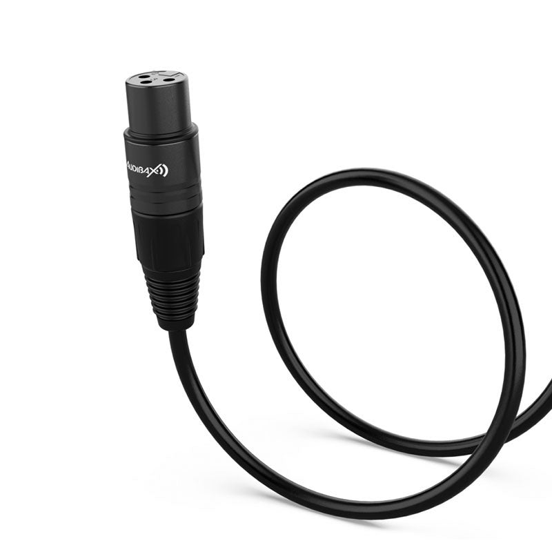 Audibax Silver 10154425 Black - Cable DMX 3 PIN 1m - Tempo Shop