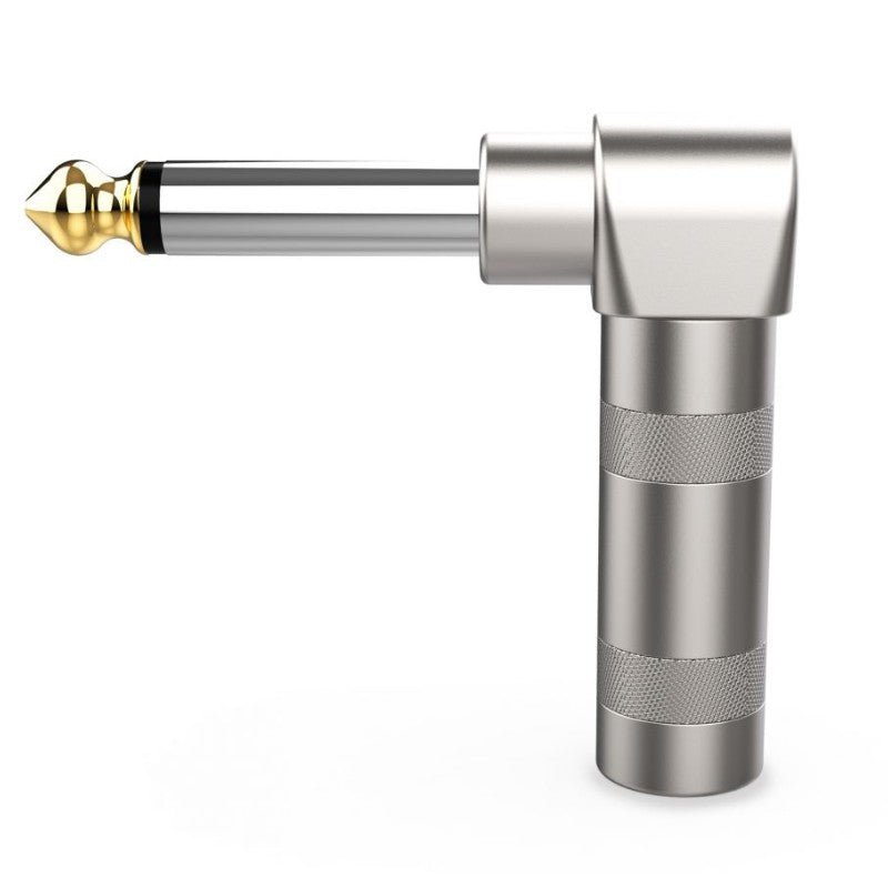 Audibax Silver 10154459 - Conector Jack Mono Acodado Gris - Tempo Shop