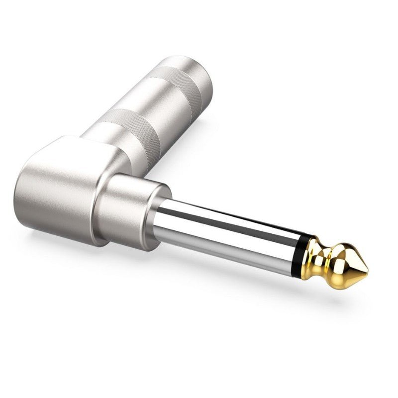 Audibax Silver 10154459 - Conector Jack Mono Acodado Gris - Tempo Shop