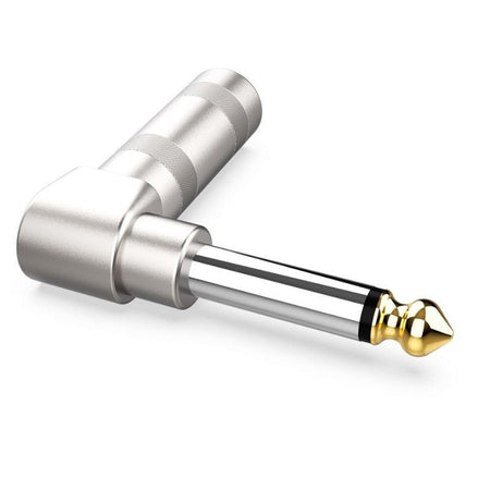 Audibax Silver 10154459 - Conector Jack Mono Acodado Gris - Tempo Shop