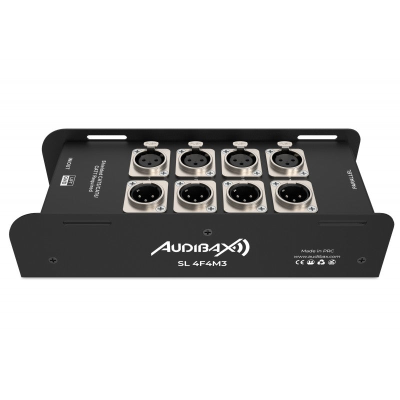 Audibax SL 4F4M3 - Cajetín de Escenario Pasivo Splitter DMX