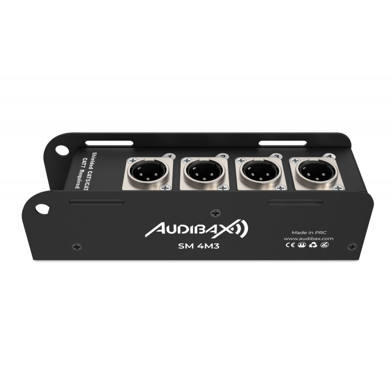 Audibax SM 4M3 - Cajetín de escenario pasivo RJ45 a XLR