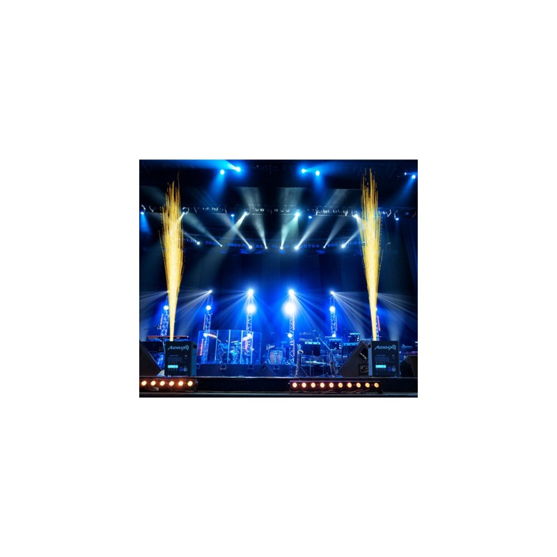 Audibax Spark 600 Máquina de Fuego Frío 2 Unidades + Flightcase Doble - Pack Profesional de Efectos Especiales