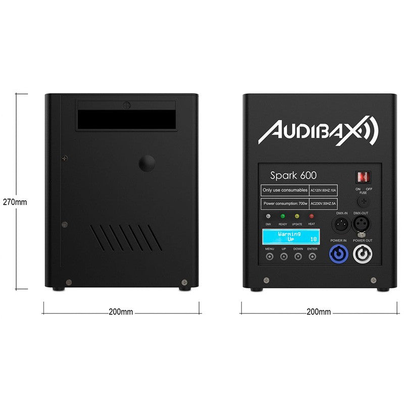 Audibax Spark 600 - Máquina de Fuego Frío 600 - Tempo Shop