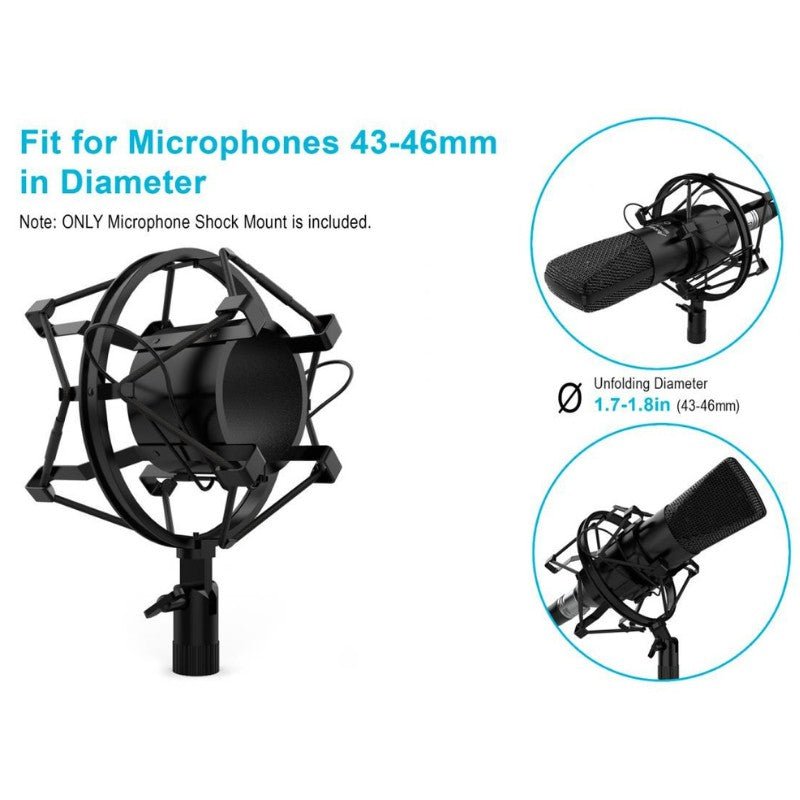 Audibax SPM1 Black - Araña para Micrófono 46 - 48mm - Tempo Shop