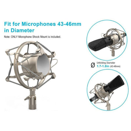 Audibax SPM1 Silver - Araña para Micrófono 46 - 48mm - Tempo Shop