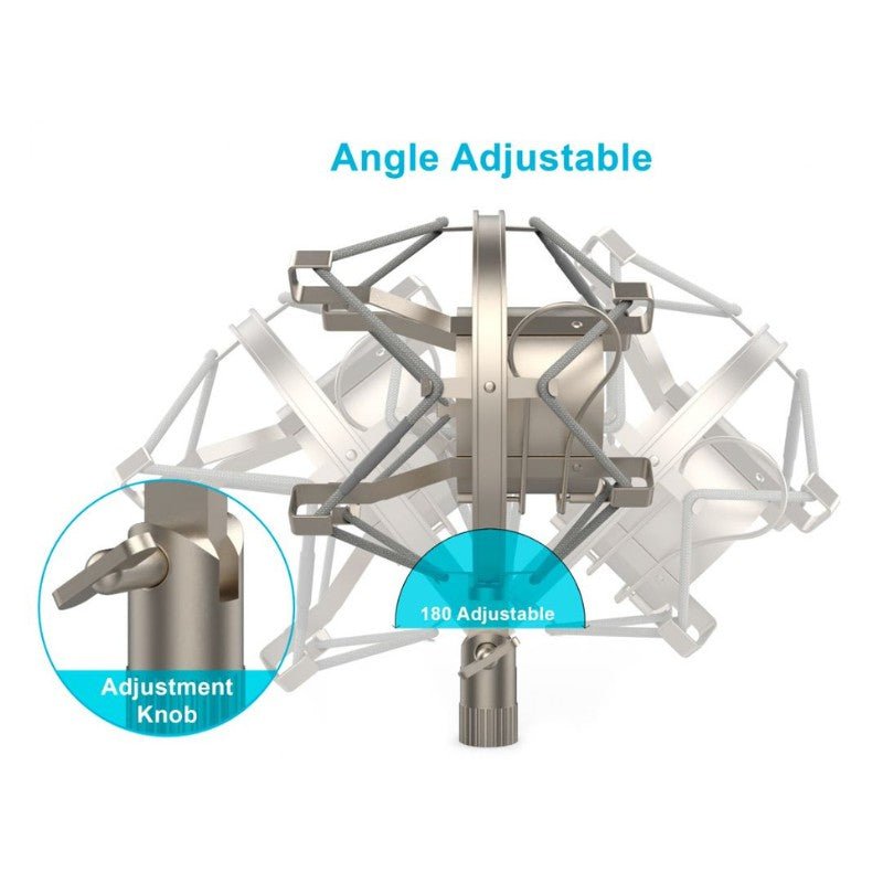 Audibax SPM1 Silver - Araña para Micrófono 46 - 48mm - Tempo Shop