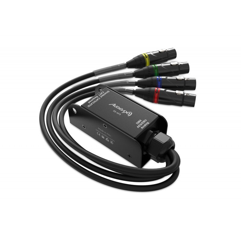 Audibax SS 4F3 - Stage Box Shuttle Pasivo DMX con RJ45 y XLR