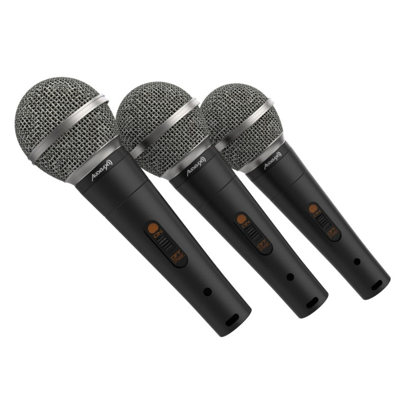 Audibax Tokyo XM1800 - Pack Maleta con 3 Micrófonos Dinámicos + Maleta + Pinzas - Tempo Shop