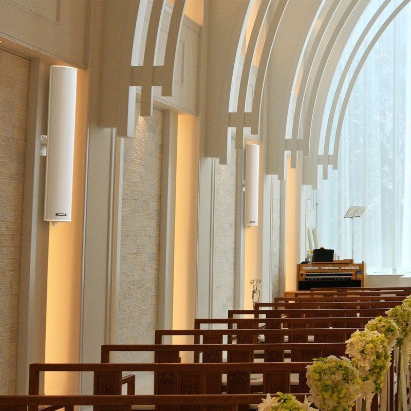 Audibax Tucson 60 White - Altavoces Pasivos Columnas para Exterior Blanco Exterior Línea de 100V - Tempo Shop