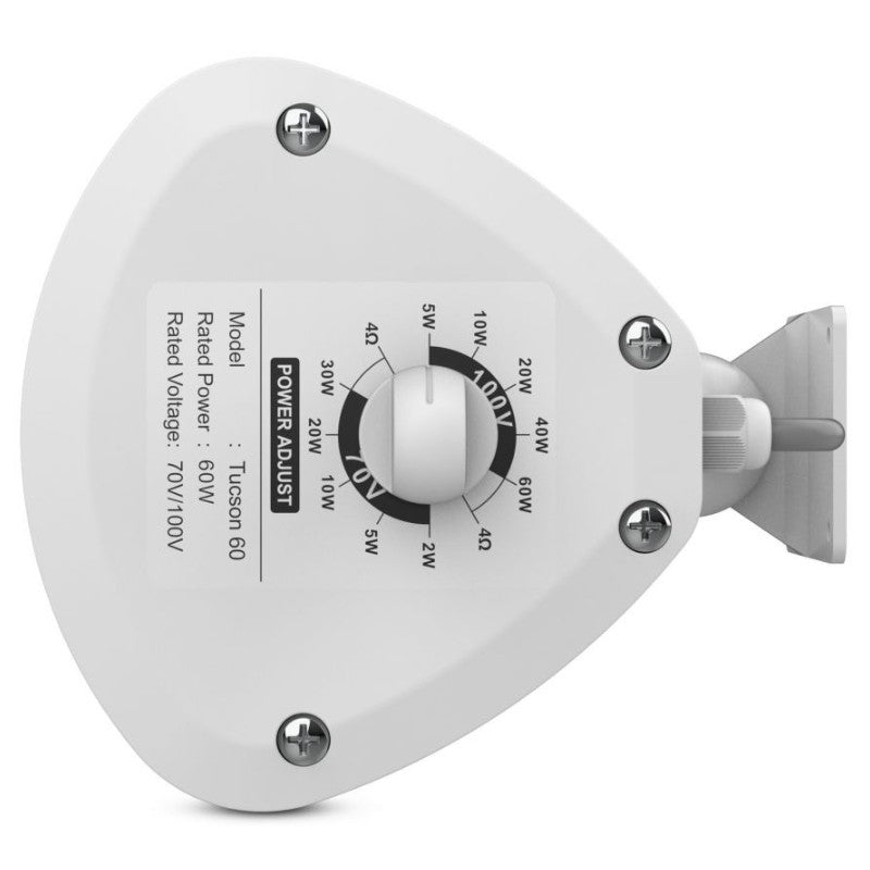 Audibax Tucson 60 White - Altavoces Pasivos Columnas para Exterior Blanco Exterior Línea de 100V - Tempo Shop