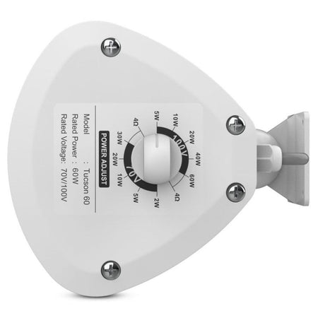 Audibax Tucson 60 White - Altavoces Pasivos Columnas para Exterior Blanco Exterior Línea de 100V - Tempo Shop