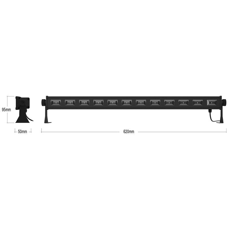 Audibax UV BAR 36W - Barra LED Ultraviolet 12 x 3W - Tempo Shop