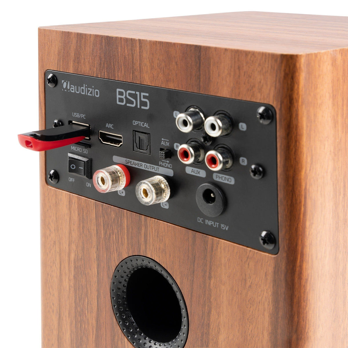 Audizio BS15 - Altavoces Activos de Estantería 60W Madera - Tempo Shop