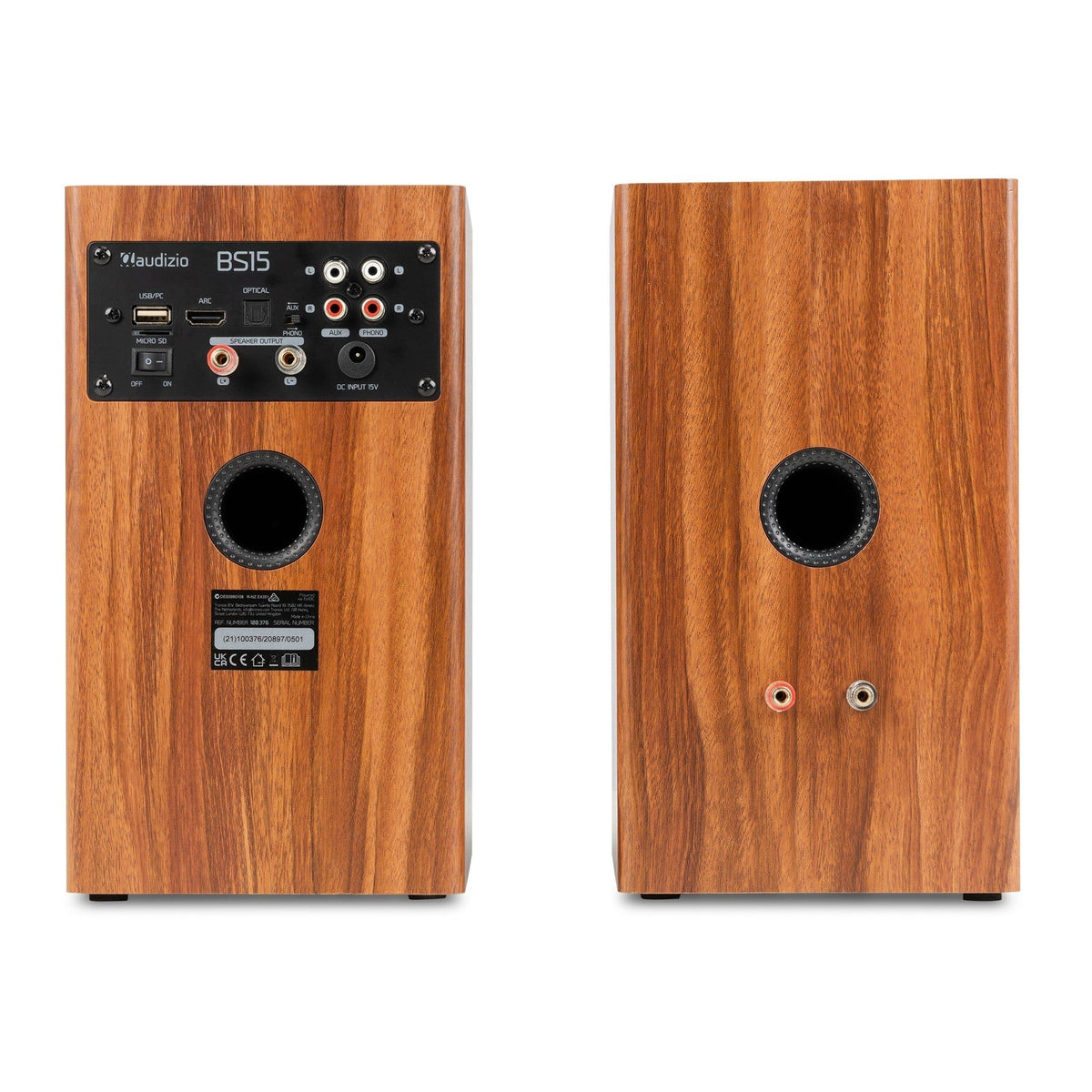 Audizio BS15 - Altavoces Activos de Estantería 60W Madera - Tempo Shop
