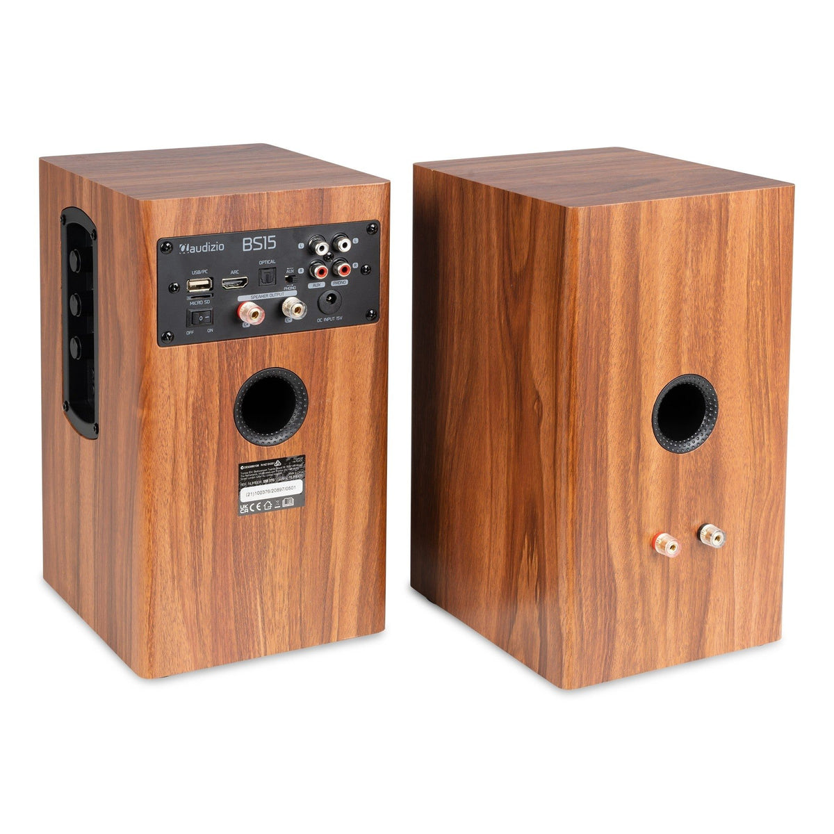 Audizio BS15 - Altavoces Activos de Estantería 60W Madera - Tempo Shop