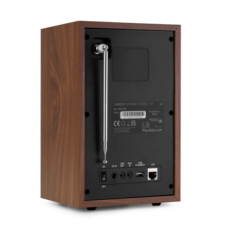 Audizio Canzo - Radio por Internet con DAB+, FM y Bluetooth en Acabado Nogal - Tempo Shop